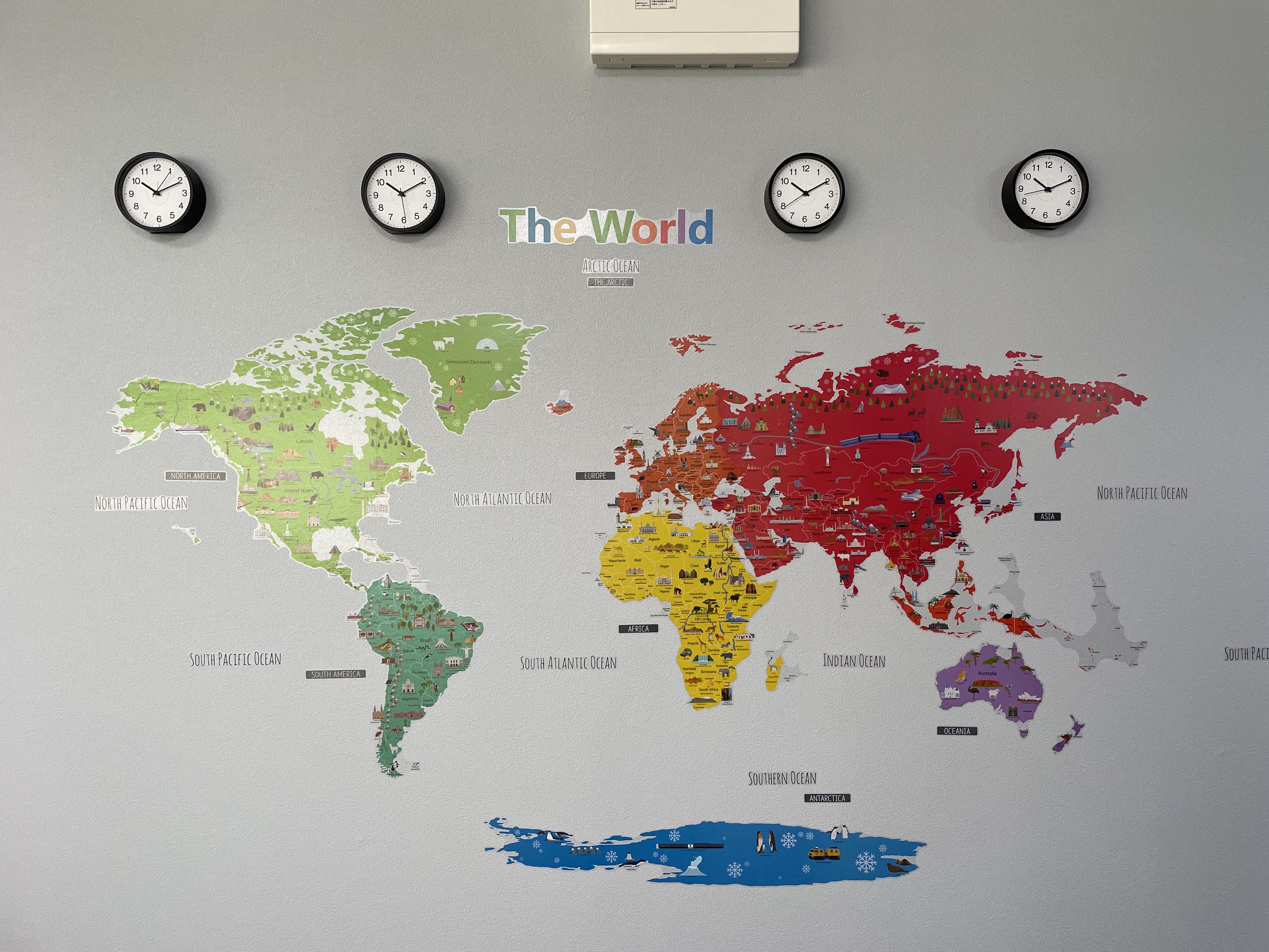 ECCジュニア緑町3丁目教室 世界地図の教室